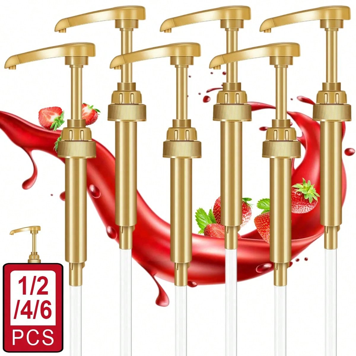 1/2/4/6Pcs Golden Syrup Pump,  - đánh giá và giá Coffee Extraction Equipment