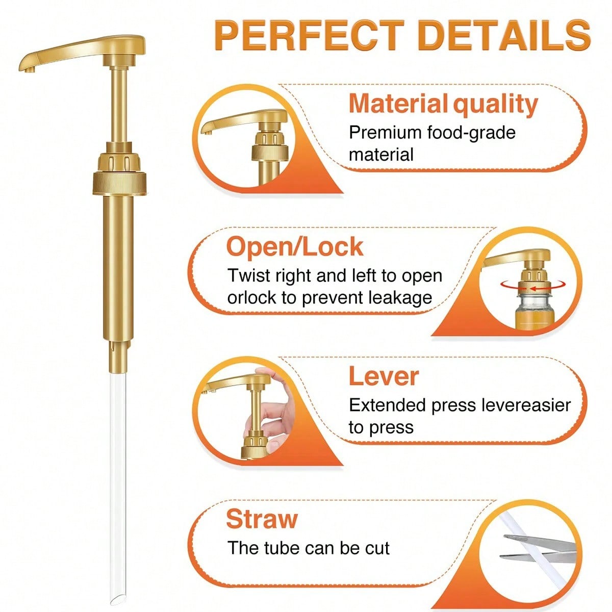 1/2/4/6Pcs Golden Syrup Pump,  - đánh giá và giá Coffee Extraction Equipment