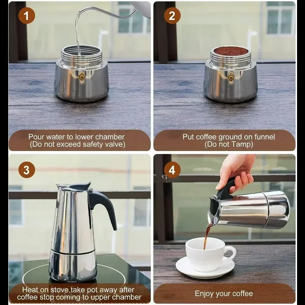 Coffee Maker Moka Pot 50ml-600 - đánh giá và giá Coffee Equipment Machine