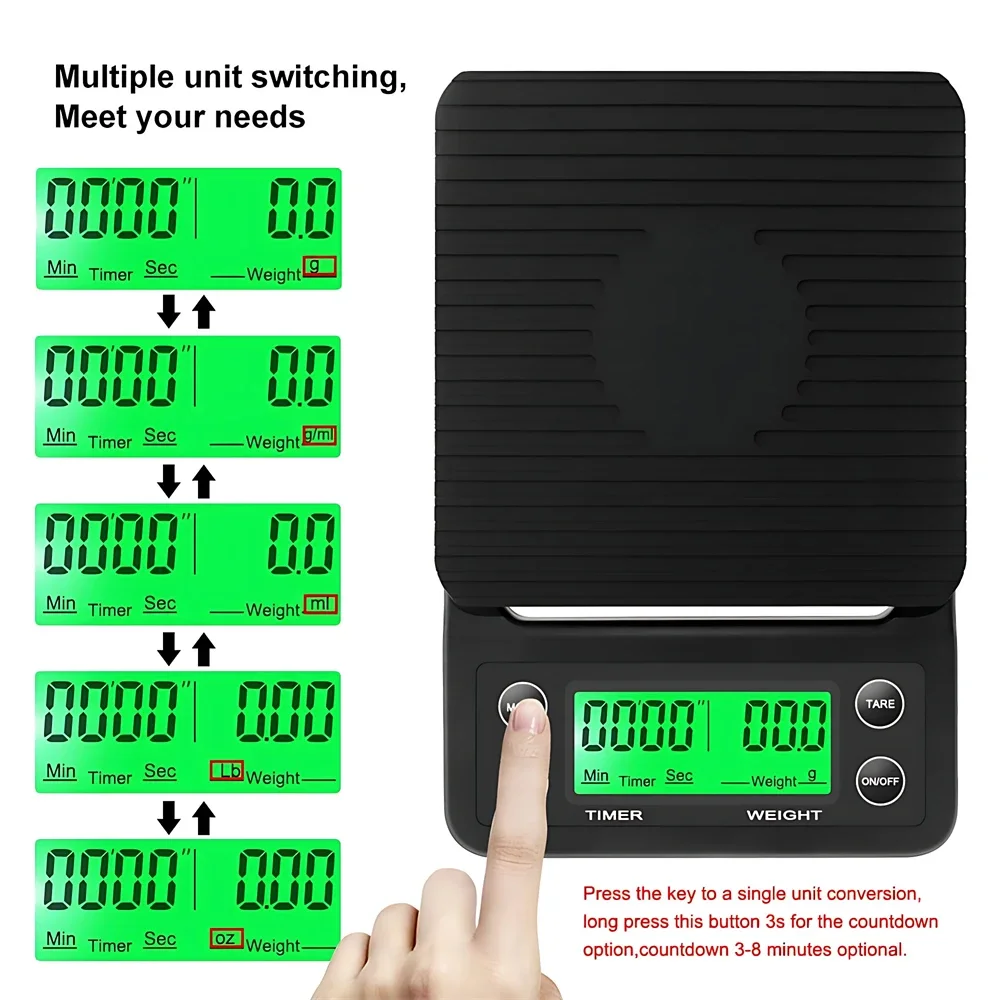 5/3kg LCD Electronic Drip Coff - đánh giá và giá Scale Drip Timer