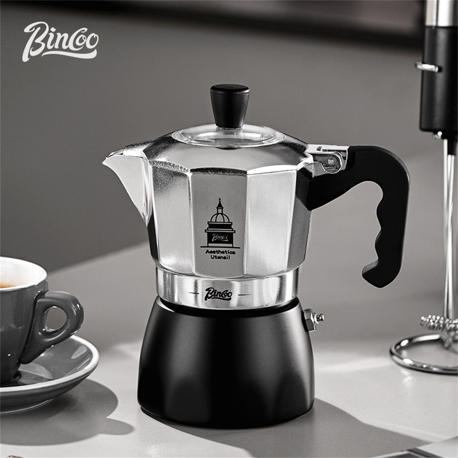 BINCOO Double Valve Moka Pot，E - đánh giá và giá Coffee Equipment Machine