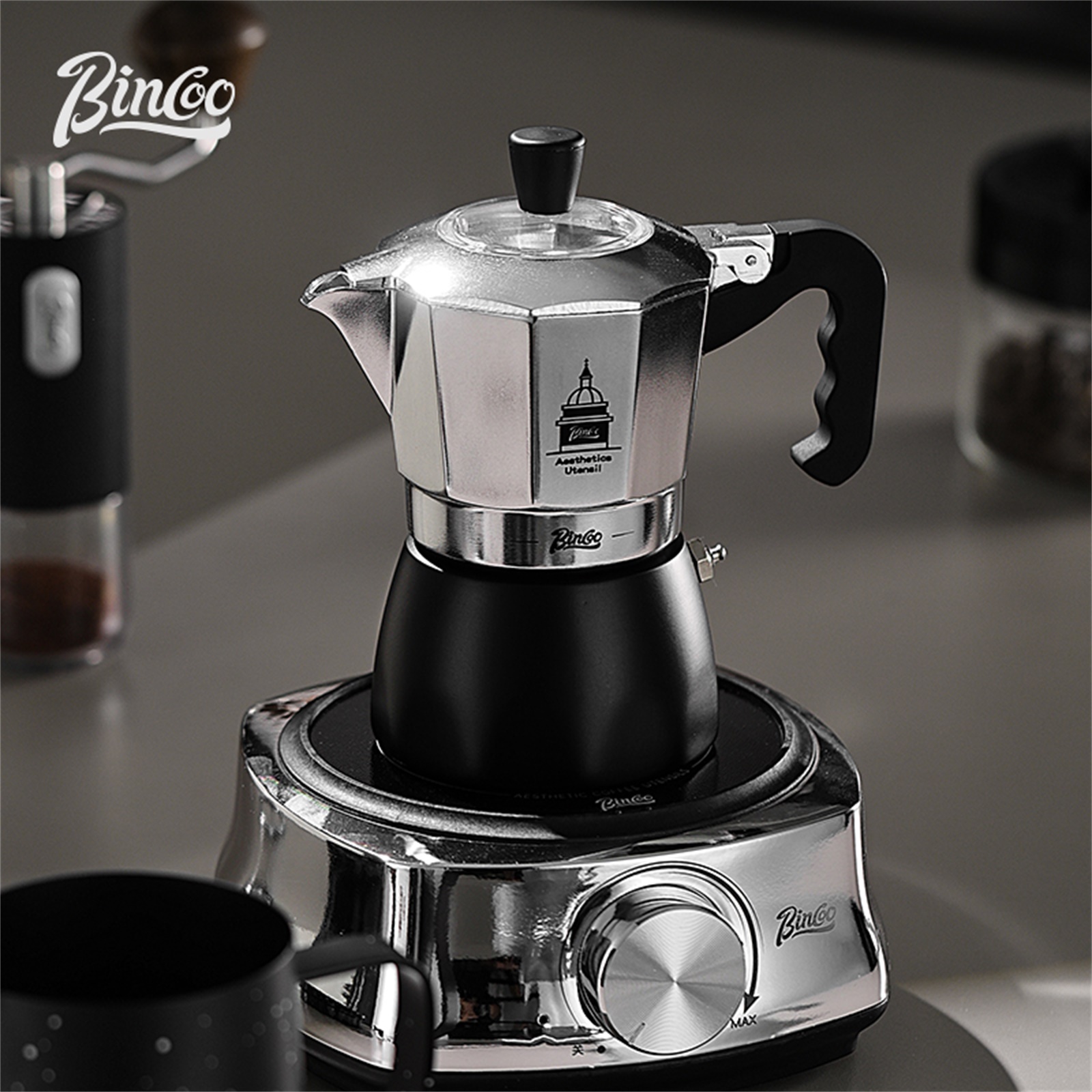 BINCOO Double Valve Moka Pot，E - đánh giá và giá Coffee Equipment Machine