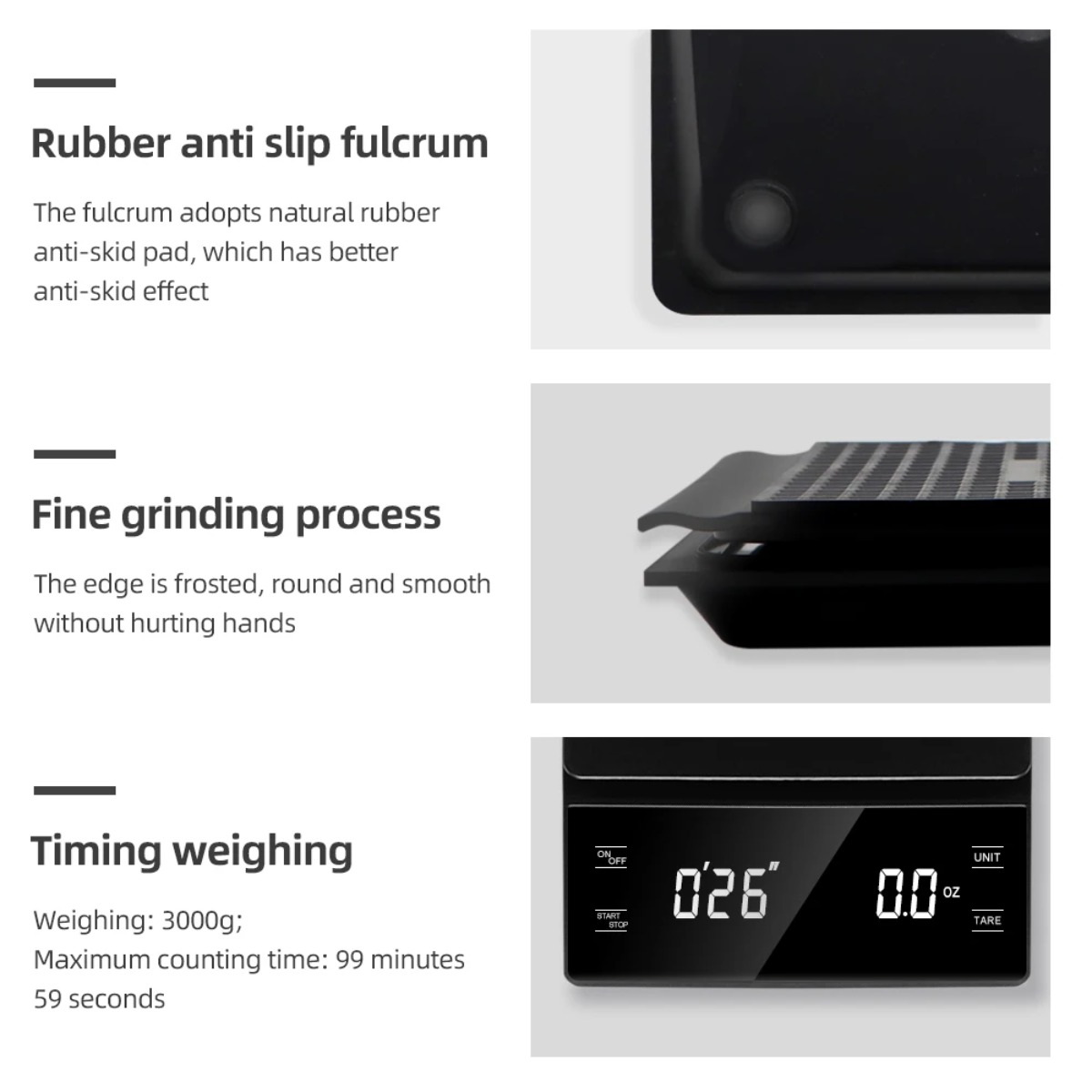 Digital Coffee Scale 3kg 0.1g  - đánh giá và giá Scale Drip Timer