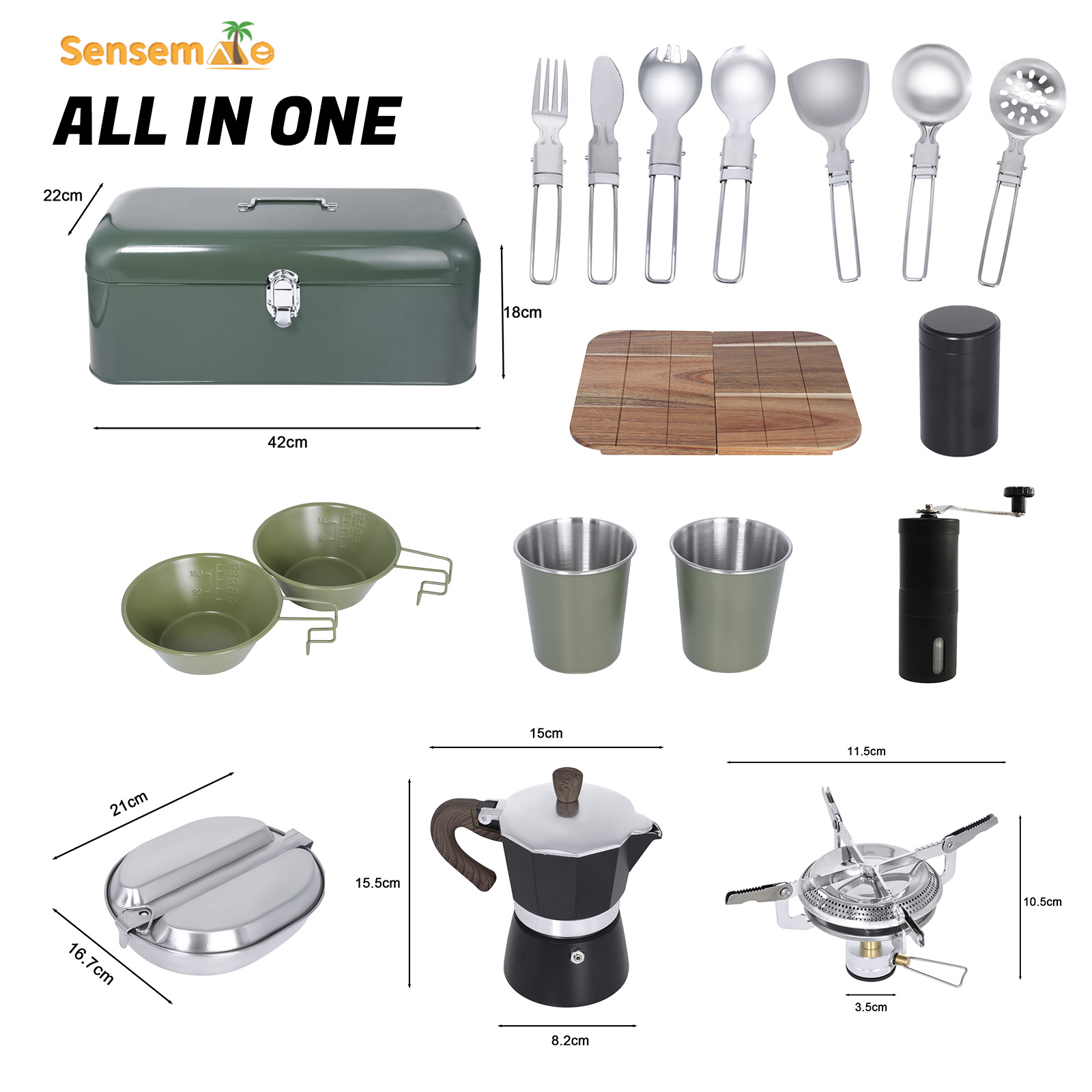 Glamping Camping Cookware Set  - đánh giá và giá Coffee Equipment Gift Set