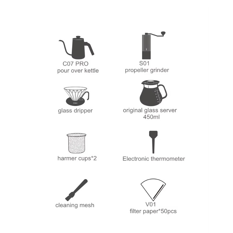 Luxury Coffee Shop Brewing Cof - đánh giá và giá Coffee Equipment Gift Set