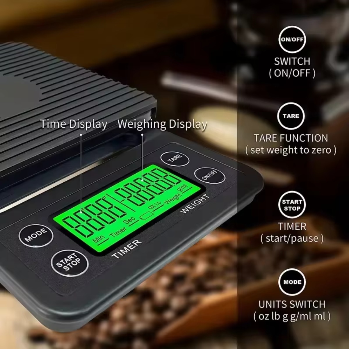 Digital Drip Coffee Scale 3kg  - đánh giá và giá Scale Drip Timer